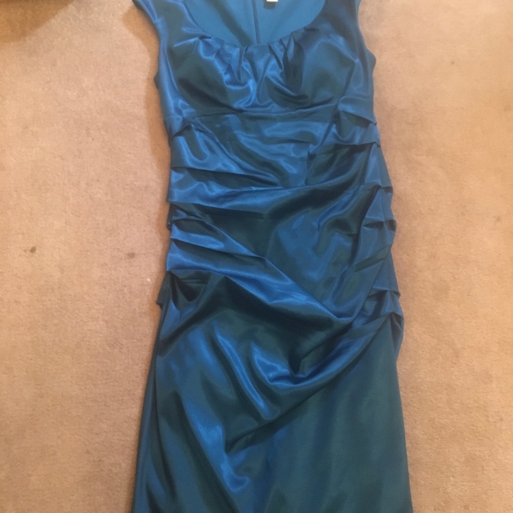 Satin Turquoise Dress Size 10